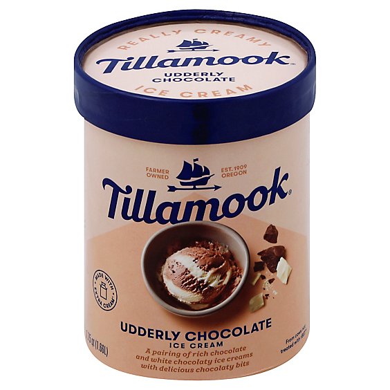 Tillamook Udderly Chocolate Ice Cream - 1.75Quart