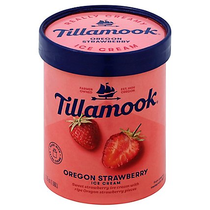 Tillamook Oregon Strawberry Ice Cream - 1.75Quart - Image 1