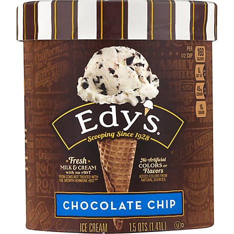 Dreyers Edys Ice Cream Grand Chocolate Chip - 1.5 Quart