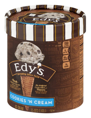 Edy's And Dreyer's Grand Cookies N Cream Ice Cream - 1.5 Quart - Image 4