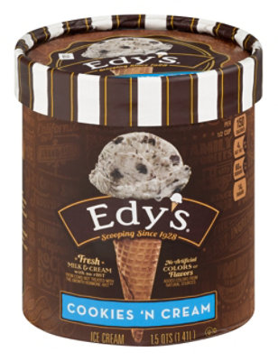 Edy's And Dreyer's Grand Cookies N Cream Ice Cream - 1.5 Quart - Image 6