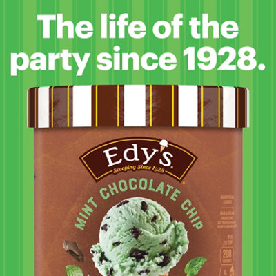 Edy's And Dreyer's  Grand Mint Chocolate Chip Ice Cream - 1.5 Quart - Image 4
