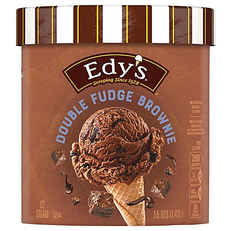 Dreyers Edys Ice Cream Grand Double Fudge Brownie - 1.5 Quart