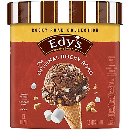 Dreyer's EDY's The Original Rocky Road Ice Cream Tub - 1.5 Quart - Image 1