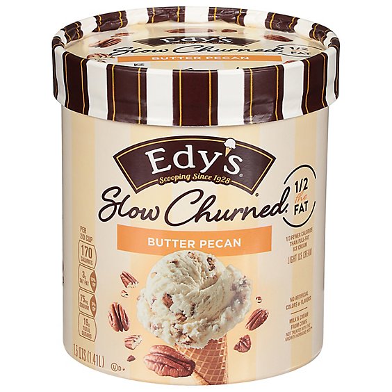 Dreyers Edys Ice Cream Slow Churned Light Butter Pecan - 1.5 Quart