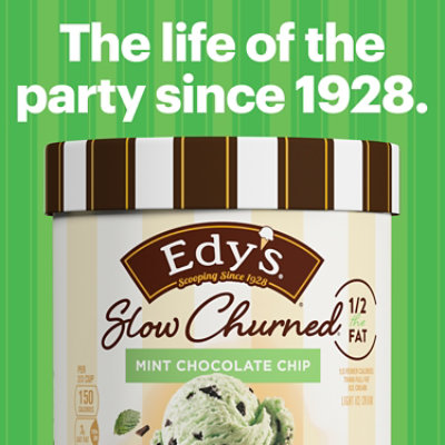 Edy's And Dreyer's Slow Churned Mint Chocolate Chip Light Ice Cream - 1.5 Quart - Image 3