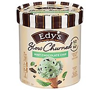 Dreyers Edys Ice Cream Slow Churned Light Mint Chocolate Chip - 1.5 Quart
