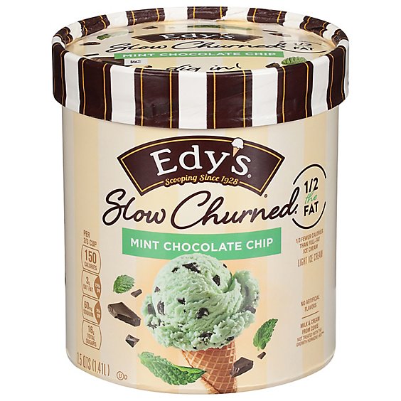 Dreyer's EDY's Slow Churned Mint Chip Light Ice Cream - 1.5 Quart