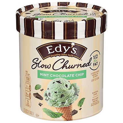 Dreyer's EDY's Slow Churned Mint Chip Light Ice Cream - 1.5 Quart - Image 1