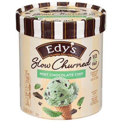 Dreyers Edys Ice Cream Slow Churned Light Mint Chocolate Chip - 1.5 Quart