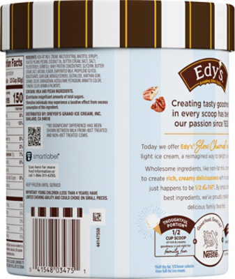 Dreyers Edys Ice Cream Slow Churned Light No Sugar Added Butter Pecan - 1.5 Quart - Image 5