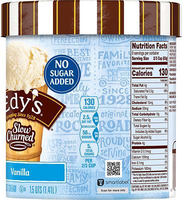 Dreyers Edys Ice Cream Slow Churned Light No Sugar Added Vanilla - 1.5 Quart - Image 6