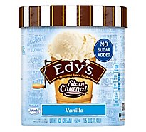 Dreyers Edys Ice Cream Slow Churned Light No Sugar Added Vanilla - 1.5 Quart