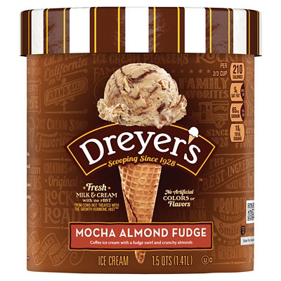 Dreyers Edys Ice Cream Grand Mocha Almond Fudge - 1.5 Quart - Image 4