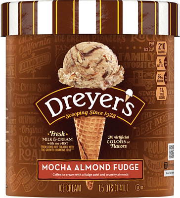 Dreyers Edys Ice Cream Grand Mocha Almond Fudge - 1.5 Quart - Image 1