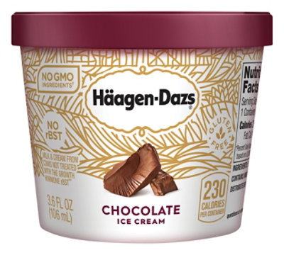 Haagen-Dazs Ice Cream Cup Chocolate - 3.6 Fl. Oz. - Image 1