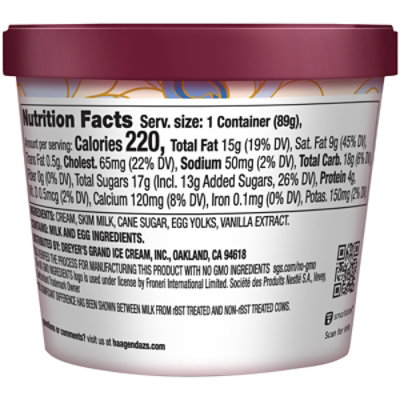 Haagen-Dazs Ice Cream Cup Vanilla - 3.6 Fl. Oz. - Image 5