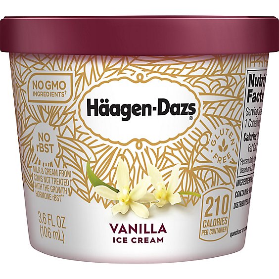 Haagen-Dazs Ice Cream Cup Vanilla - 3.6 Fl. Oz.