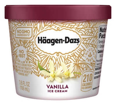 Haagen-Dazs Ice Cream Cup Vanilla - 3.6 Fl. Oz. - Image 1