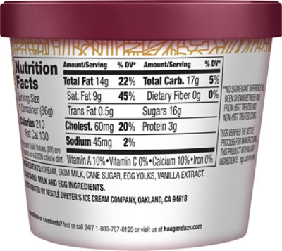 Haagen-Dazs Ice Cream Cup Vanilla - 3.6 Fl. Oz. - Image 3