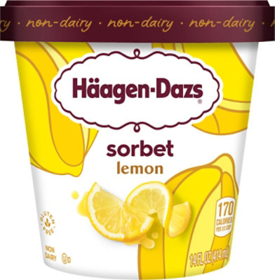 Haagen-Dazs Sorbet Zesty Lemon Fat Free - 14 Fl. Oz. - Image 2