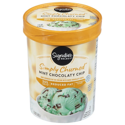Signature SELECT Mint Chocolate Chip Light Ice Cream - 1.50 Quart