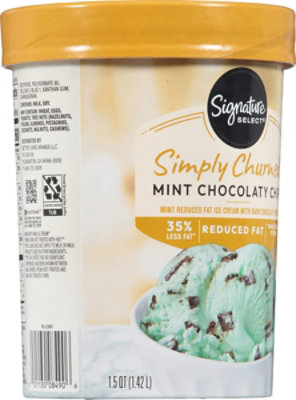 Signature SELECT Mint Chocolate Chip Light Ice Cream - 1.50 Quart - Image 6