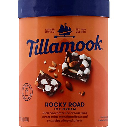 Tillamook Premium Rocky Road Ice Cream - 1.75 Quart - Image 2