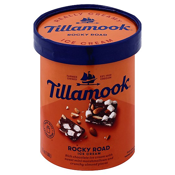 Tillamook Premium Rocky Road Ice Cream - 1.75 Quart