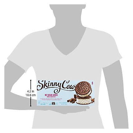 Skinny Cow Ice Cream Sandwiches Low Fat No Sugar Added Vanilla - 6-4Fl. Oz. - Image 4