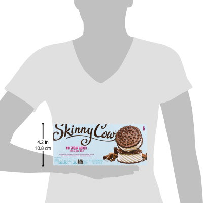 Skinny Cow Ice Cream Sandwiches Low Fat No Sugar Added Vanilla - 6-4Fl. Oz. - Image 5