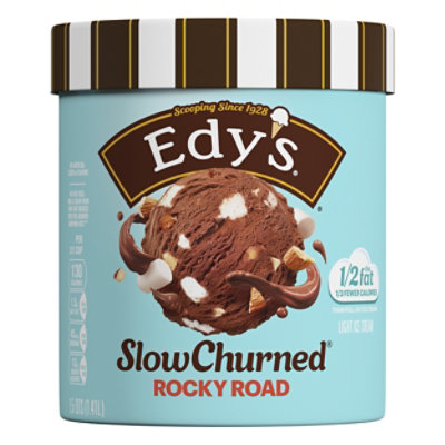 Dreyers Edys Ice Cream Slow Churned Light Rocky Road - 1.5 Quart - Image 2