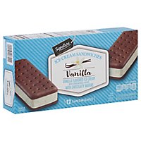 Signature SELECT Ice Cream Sandwiches Vanila Flavored - 12-3.5 Fl. Oz. - Image 1
