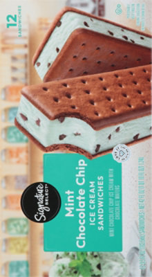 Signature SELECT Ice Cream Sandwiches Mint Chocolate Chip - 12-3.5 Fl. Oz. - Image 6