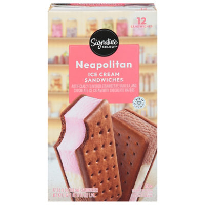 Signature SELECT Ice Cream Sandwiches Neapolitan - 12-3.5 Fl. Oz. - Image 3