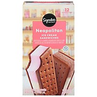 Signature SELECT Ice Cream Sandwiches Neapolitan - 12-3.5 Fl. Oz. - Image 1