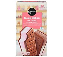 Signature SELECT Ice Cream Sandwiches Neapolitan - 12-3.5 Fl. Oz.