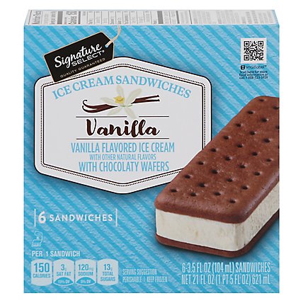 Signature SELECT Ice Cream Sandwiches Vanilla - 6-3.5 Fl. Oz. - Image 3