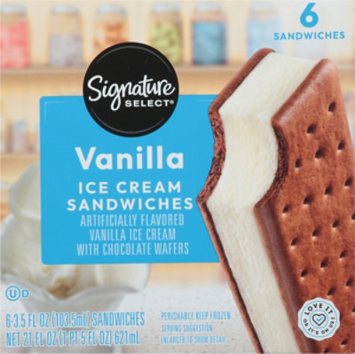 Signature SELECT Ice Cream Sandwiches Vanilla - 6-3.5 Fl. Oz. - Image 6