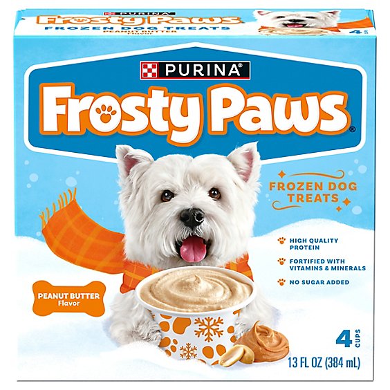 Purina Frosty Paws Dog Treat Peanut Butter Flavor 4 Count Box - 13 Fl. Oz.