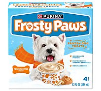 Purina Frosty Paws Peanut Butter Flavor Frozen Dog Treats - 4 Count