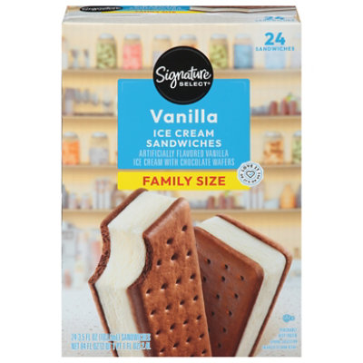 Signature SELECT/Lucerne Ice Cream Sandwiches Vanila Flavored - 24-3.5 Fl. Oz. - Image 3