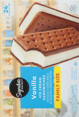 Signature SELECT/Lucerne Ice Cream Sandwiches Vanila Flavored - 24-3.5 Fl. Oz. - Image 6