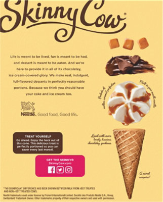 Skinny Cow Ice Cream Cones Low Fat Vanilla Caramel - 4-4 Fl. Oz. - Image 6