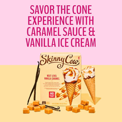 Skinny Cow Ice Cream Cones Low Fat Vanilla Caramel - 4-4 Fl. Oz. - Image 3