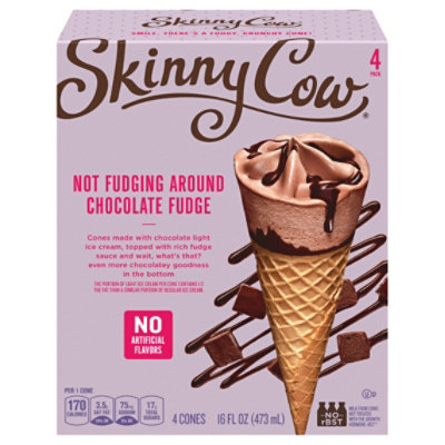 Skinny Cow Ice Cream Cones Low Fat Chocolate With Fudge - 4-4 Fl. Oz. - Image 3