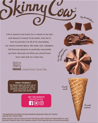 Skinny Cow Ice Cream Cones Low Fat Chocolate With Fudge - 4-4 Fl. Oz. - Image 6