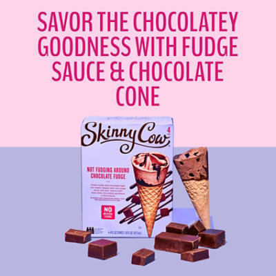 Skinny Cow Ice Cream Cones Low Fat Chocolate With Fudge - 4-4 Fl. Oz. - Image 3