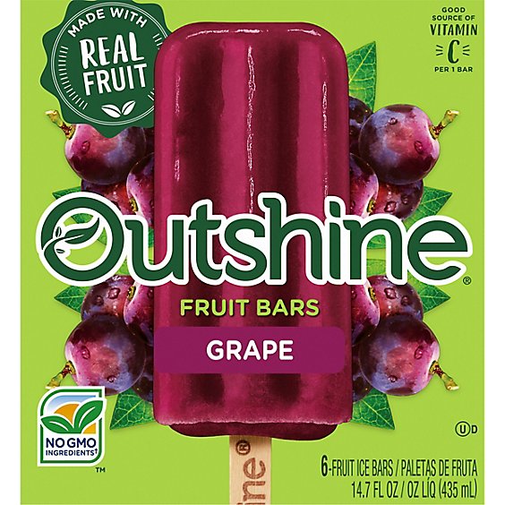 Outshine Grape Frozen Fruit Bars - 6 Count