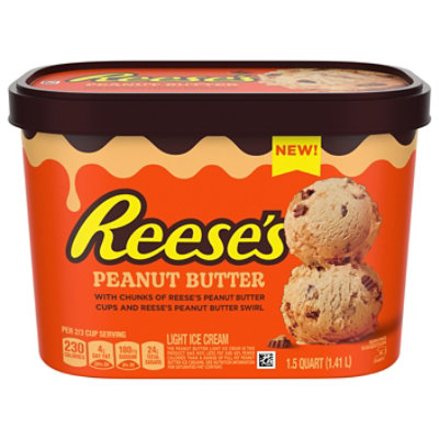 REESE'S Peanut Butter Cups & Peanut Butter Swirl Ice Cream - 48 Oz - Image 3